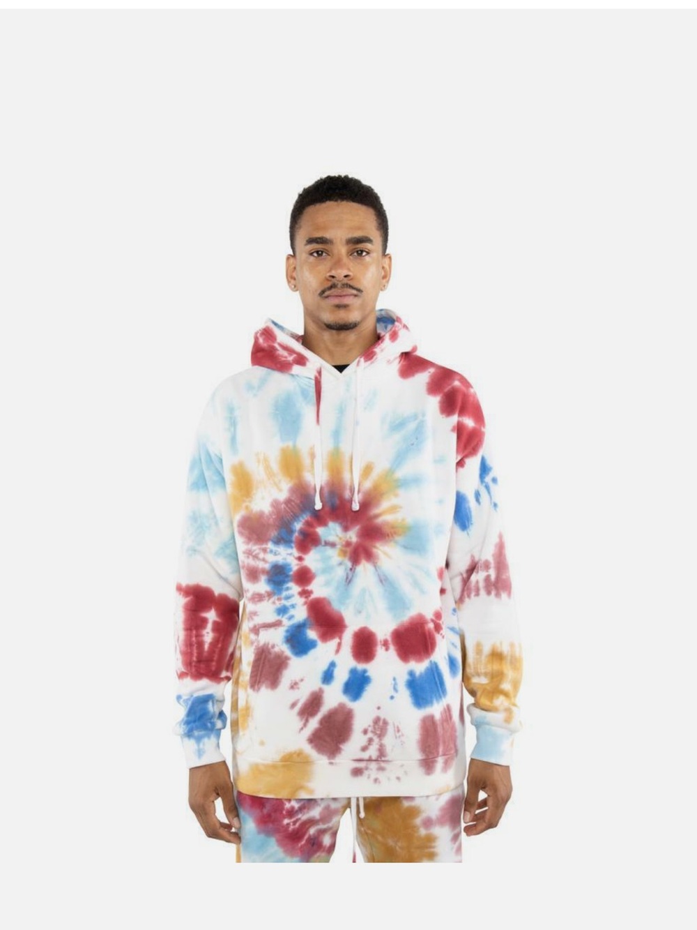 EPTM 2 piece jogging suit - cream w/multicolor tie dye